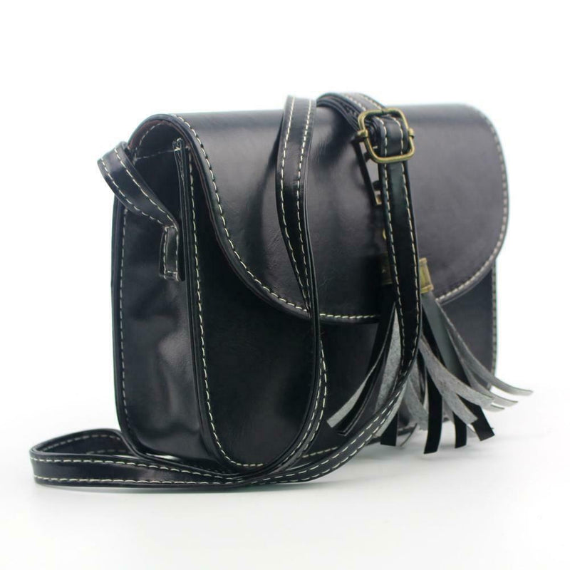 women messenger bags crossbody bags ladies shoulder purse(Black)