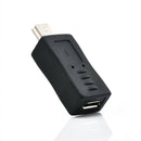 Black Micro USB Female to Mini USB Male Adapter Charger Converter Adaptor Simple