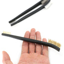 3pcs Mini Stainless Steel Brass Nylon Wire Brush Set Cleaning Polish Tool M&O