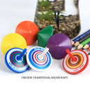Wood Gyro Kids Toys Relief Stress Desktop Spinning Top Toys Gifts (Circle)