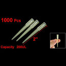 Laboratory Clear Yellow 200UL Lab Liquid Pipette Pipettor Tips 1000 Pcs X5X9