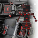 For Jeep Wrangler JL Accessories Door Mats Gate Slot Mat Cups Pads Red 19x New