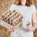 100Pcs/Set Retro Folding Kraft Paper Confetti Cone Bouquet With Ropes Weddi P9A9