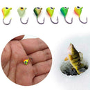 6Pcs Winter Ice Fishing Jig Head Barbed Hooks Lure Bait Set 15mm/1.1 A6I7 Z7F0