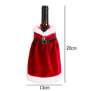 Christmas Clothes Red Wine Bottle Cover for Holiday Xmas Party Decor (A)