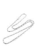 Ball and Rice Beads Chains Necklace 23.6 Inch M8V7