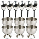 Stainless Steel Egg Cup Stainless Steel Set 12 Includes 6 Egg Cup Holders a