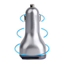 ABS Universal Dual USB Car Charger Adapter DC 11-30V 2.4A 24W Quickily Charging