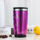 Double Walled Insulation Hot or Cold Mug Sports Water Bottle 400ml Purple