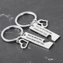 2pcs Romantic Lover Key Chain Set Lettering Fashion Keyring Pendant Jewelry