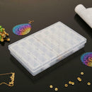 28 Lattices Transparent Container Diamond Painting Accessories Storage Box