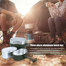 3 in 1 Outdoor Camping Lunch Box Hiking Picnic Travel Survival Cookware Set