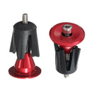 Aluminum Road MTB Handlebar Grip Handle Bar Cap End Plug Cap pair Red G6Y9
