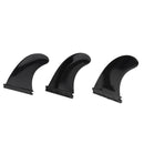 3pcs/Set Longboard Surfboard Surfing Fins Thruster for FCS/Future Base Black