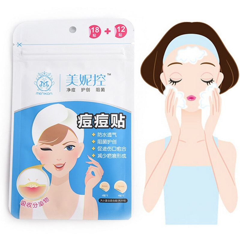 Universal Acne Absorbing Cover Heal Skin Blemish Spot Acne Stickers 30 Dots  JR