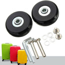 2 Sets Luggage Suitcase Replacement Wheels OD 50mm Axles Washers Wrenches Parts