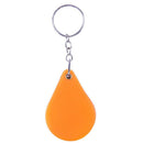 10X Plastic Portable Folding Magnifier Handheld Glass Lens Keychain(Orange)