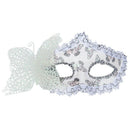 White Butterfly decoration Sexy Women Venetian Hollow Masquerade Eye Face M