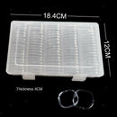 90x 27mm Clear Square Round Coin Capsule Container Holder with Storage Box