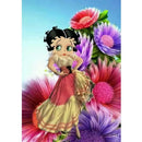 5D DIY Full Drill Diamond Painting Girl Flowers Cross Stitch Embroidery Kit