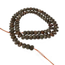 5x8mm Faceted Brown Snowflake Obsidian Loose Beads Jewelry Making Girl Gift