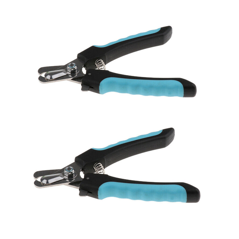 2PCS Pet Dog Cat Alloy Nail Clipper Trimmer for Small Animals Black L