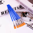 Paint Brushes Set 50 Pcs Kids Nylon Flat Hair Small Oil Watercolor Artist P