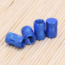 4pcs Aluminum Alloy Auto Car Tire Tyre Wheel Valve Stem Caps Dust Covers Blue