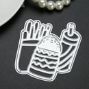 Cutting Die Decor Carbon Steel Hamburger French Fries Craft Embossing