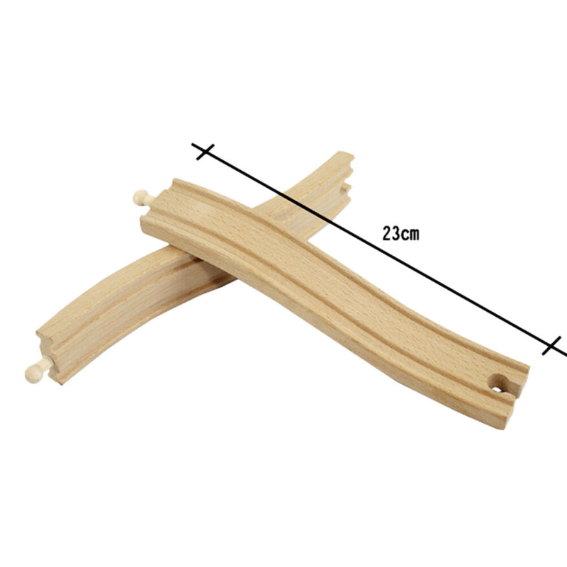 1 Pcs Wooden Train Big S Track Railway Accessories Compatible All Major BrandsLJ