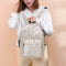 Women Backpack Canvas Preppy Large School Travel Printing Bags for Students