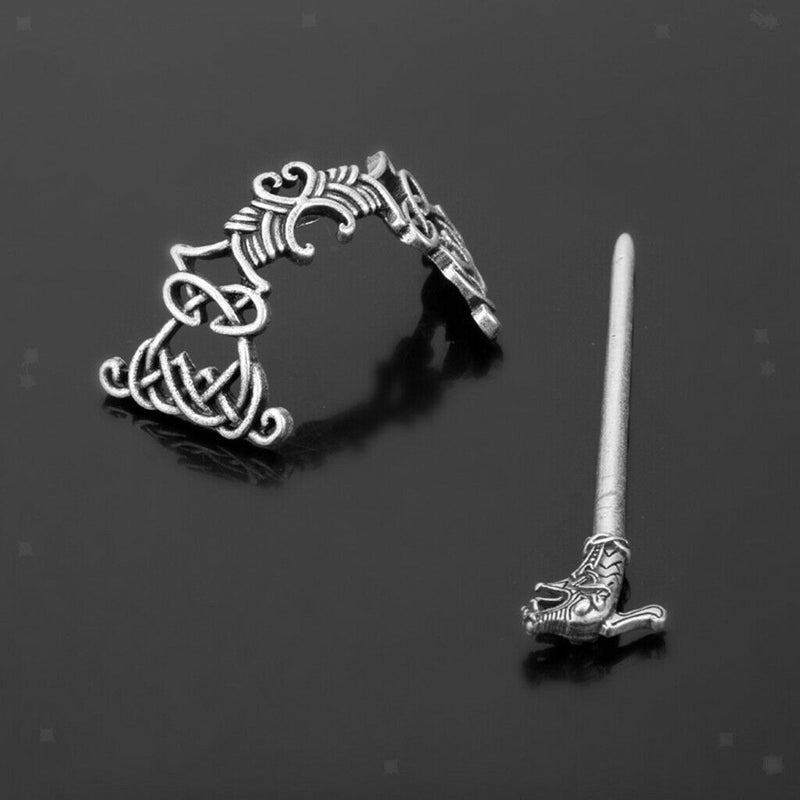 Celtic Knot Dragon Hairpins Barrette, Norse Vicking Updo Stick