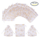100pcs Luxury Organza Gift Bags Wedding Party Favor Jewelly Bead Packing Pouches