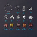 177pcs/Set DIY Halloween Charm Dangle Earrings Making Kit Kidney Earwire Hoo Hn