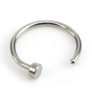 14x Stainless Steel Crystal Nose Hoop Septum Ring Bone Studs Body Piercing JR