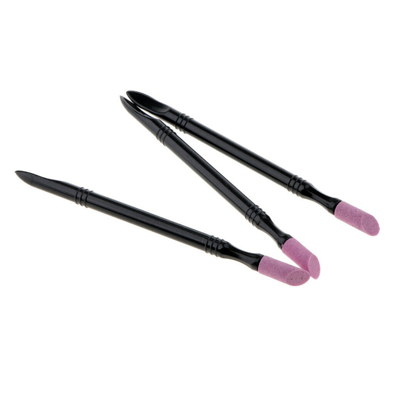 Cuticle Stone Stick, 3pcs Quartz Scrubs Stone Cuticle Stick Pen, Cuticle Nail