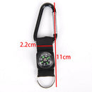 2 in 1 Camping Climbing Hiking Carabiner With Keychain Compass Hanger Key Ring U