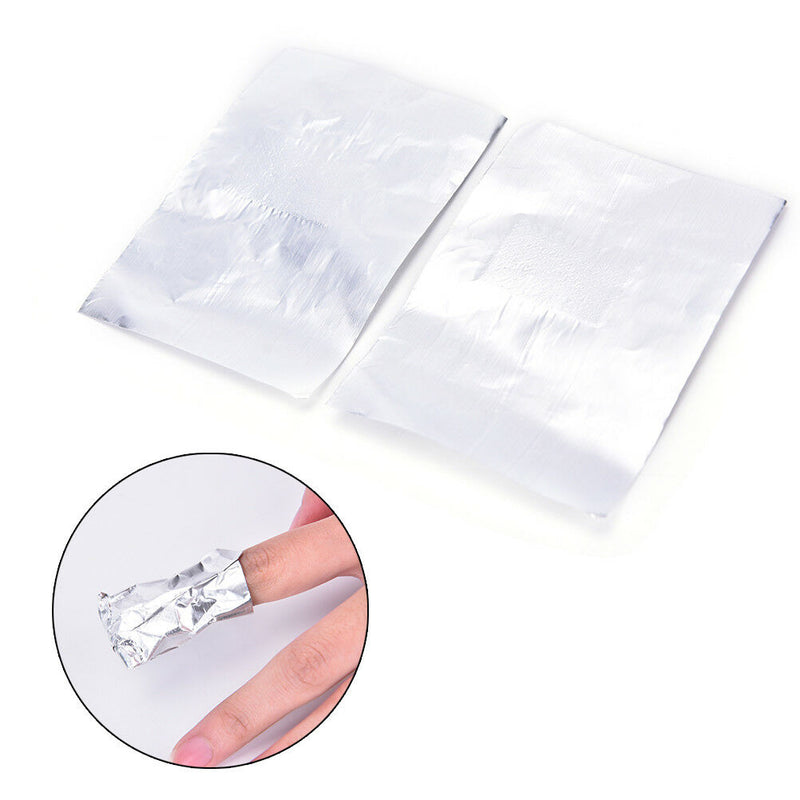 50PCS Aluminium Foil Nail Wraps For Nail Art Soak Off Acrylic UV Gel Remover  Ew