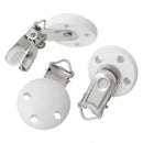 5pcs Infant Baby Wooden Pacifier Suspender Metal Soother Dummy Nipple