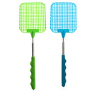 2pcs Fly Swatter,Telescopic Extendable Fly Swatter, Long Metal Handle, Green &