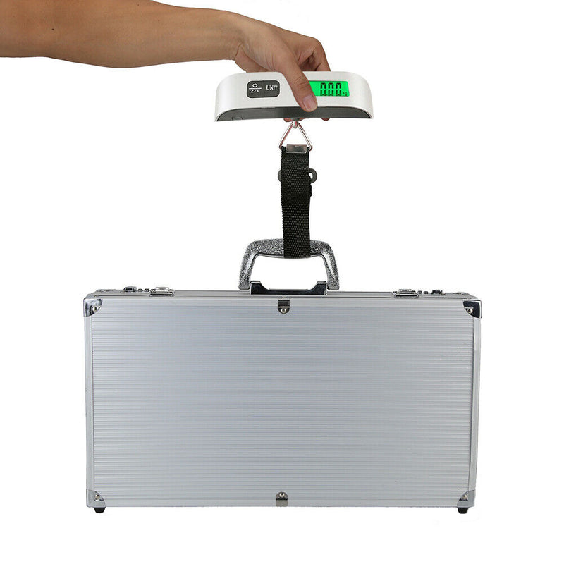 50kg/110lb Digital Electronic Luggage Scale Travel Bag Fish Hook Scales (A)