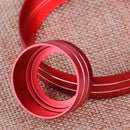 3 Red Alloy Interior Media Knob Cover Trim Ring fit for Alfa Romeo Giulia 2017