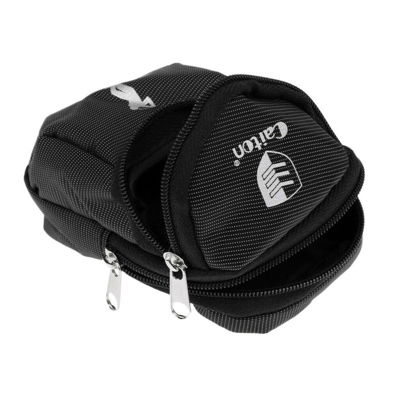2PCS New Zippered Mini Golf Ball Holder Bag Black (Storage Balls, Tees, Divot