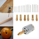 Diy-002-16 Mini Electric Hand Drill Small 12V Motor+ 0.8-1.5Mm Twist Drill