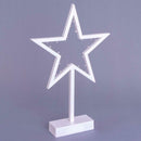 Star Shape LED Night Lamp White Frame Warm White Battery Power Xmas Decor