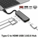 4 in 1 Type C to HDMI USB2.0/3.0 Micro USB Hub Adapter Cable Macbook