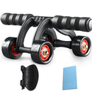 4 Rolls Ab Roller Abdominal Muscle Trainer Indoor Home Training Device Gymn