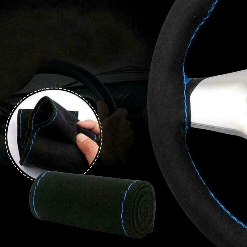 1pcs 38cm DIY Auto Car Car Steering Wheel Suede Cover Sewing Accessories New