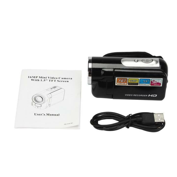1.5 Inch TFT 16MP 8X Digital Zoom Video Recorder HD Video Camcorder Camera SD