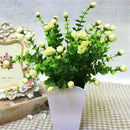 2 Bunches of 6-Branch Artificial Eucalyptus Plant Flowers Home Decor White L9J8